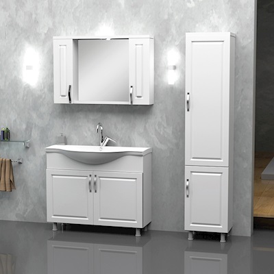 MORAVA 100 Banyo Dolabı Set: 365€, Boy Dolabı :217€