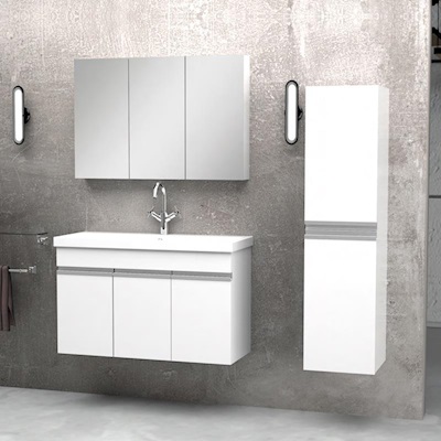 Safir 100- Banyo Dolabı Seti: 378€, Boy Dolabı: 209€