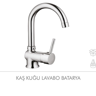 KAŞ KUĞU LAVABO BATARYA