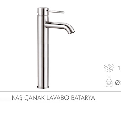 KAŞ ÇANAK LAVABO BATARYA